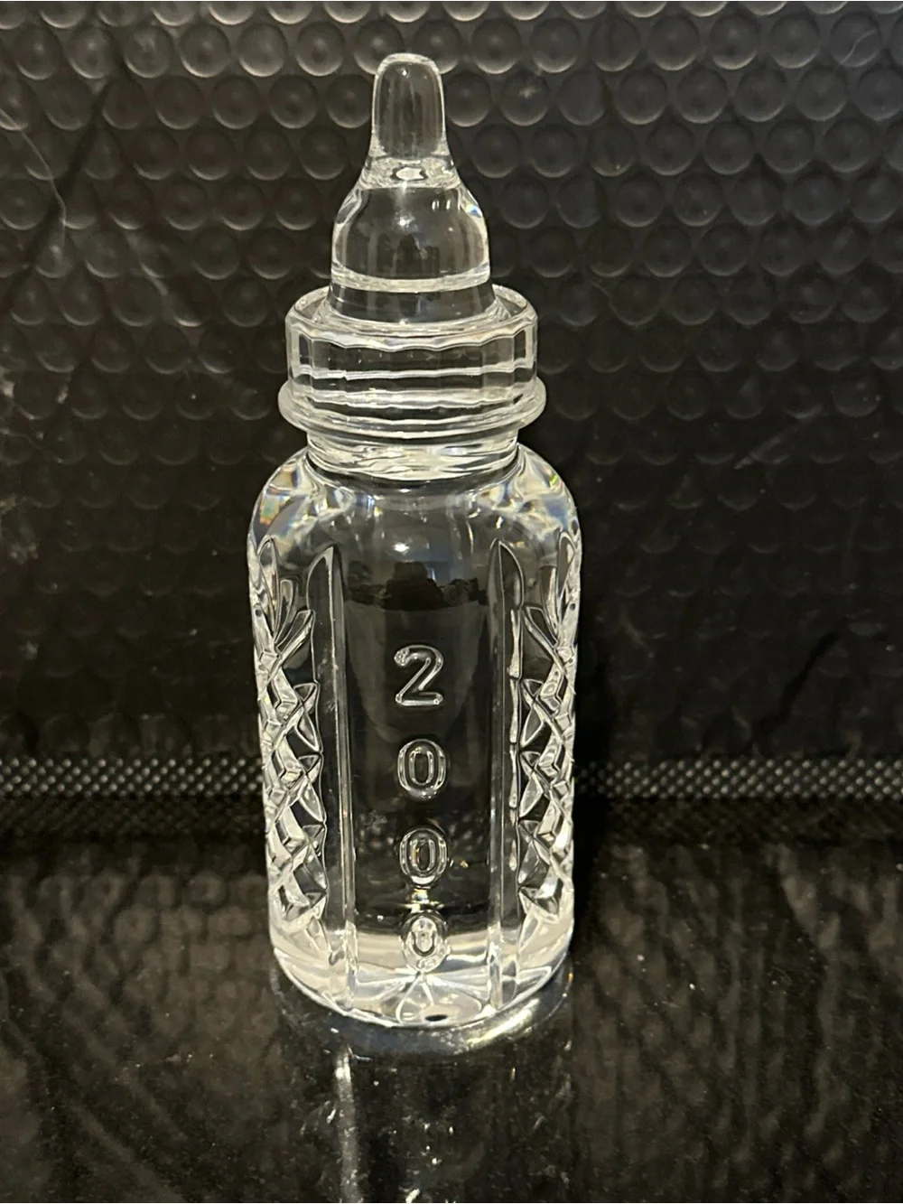 Waterford Millenium year 2000 crystal baby bottle new with sticker on